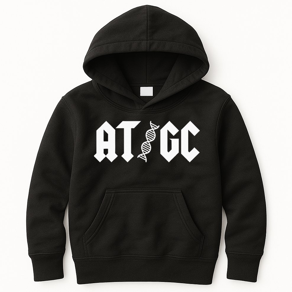 AT GC Biology DNA Strand Double Helix Teacher Pupil Student Kids Hoodie