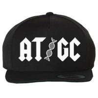 AT GC Biology DNA Strand Double Helix Teacher Pupil Student Wool Snapback Cap