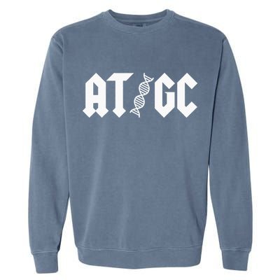 AT GC Biology DNA Strand Double Helix Teacher Pupil Student Garment-Dyed Sweatshirt