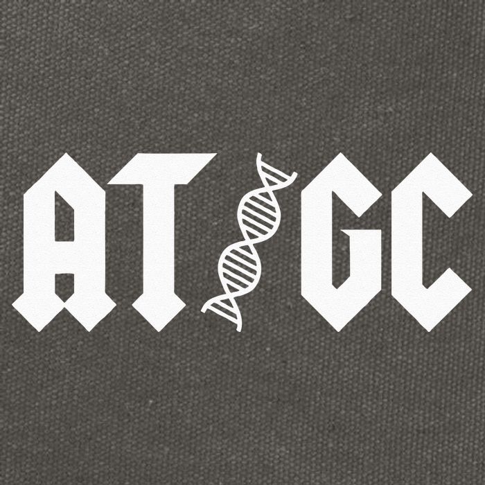AT GC Biology DNA Strand Double Helix Teacher Pupil Student Cotton Canvas Backpack