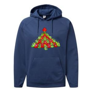 A Gummy Bear Christmas Tree Performance Fleece Hoodie