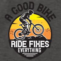 A Good Bike Ride Fixes Everything Mountain Biking Vector Backpack