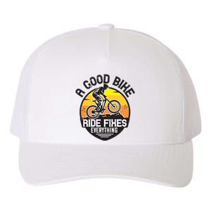 A Good Bike Ride Fixes Everything Mountain Biking Yupoong Adult 5-Panel Trucker Hat