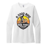 A Good Bike Ride Fixes Everything Mountain Biking Womens CVC Long Sleeve Shirt