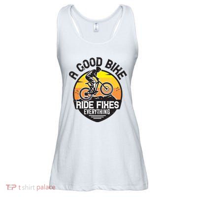 A Good Bike Ride Fixes Everything Mountain Biking Ladies Essential Flowy Tank