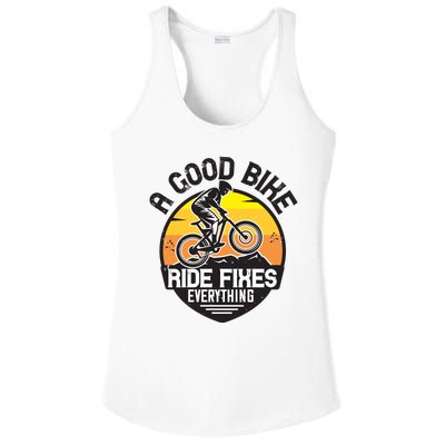 A Good Bike Ride Fixes Everything Mountain Biking Ladies PosiCharge Competitor Racerback Tank