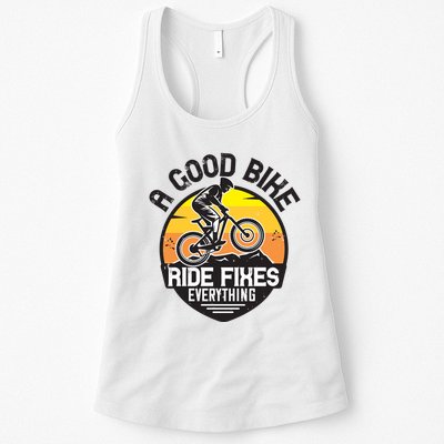 A Good Bike Ride Fixes Everything Mountain Biking Womens Tank Top