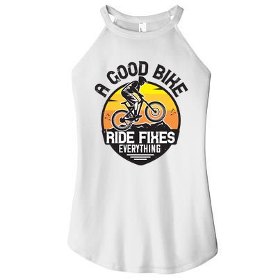 A Good Bike Ride Fixes Everything Mountain Biking Women's Perfect Tri Rocker Tank