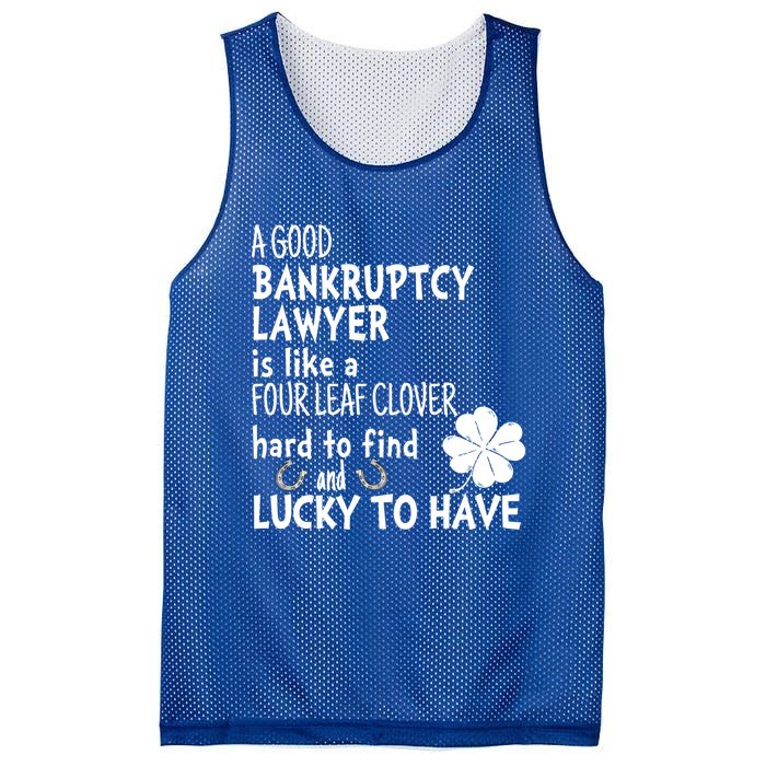 A Good Bankruptcy Lawyer Is Like A 4 Leaf Clover St Patricks Meaningful Gift Mesh Reversible Basketball Jersey Tank