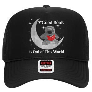 A Good Book Is Out Of This World Astronaut High Crown Mesh Back Trucker Hat