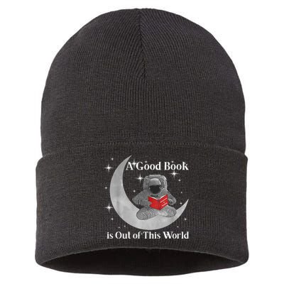 A Good Book Is Out Of This World Astronaut Sustainable Knit Beanie
