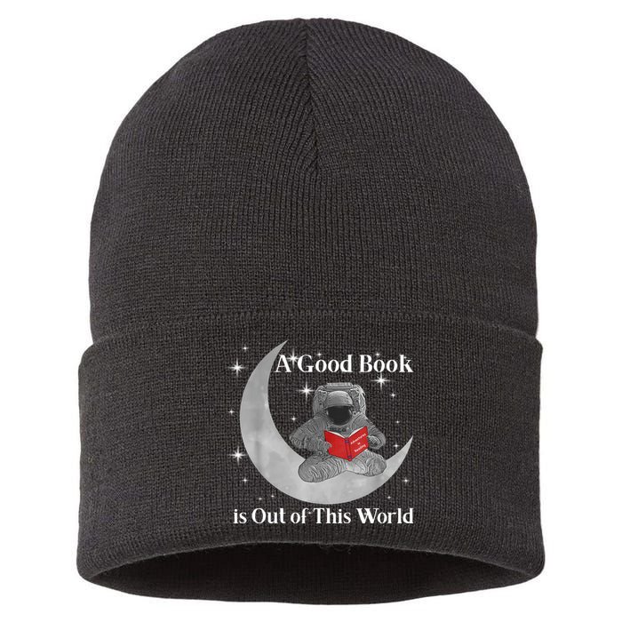 A Good Book Is Out Of This World Astronaut Sustainable Knit Beanie