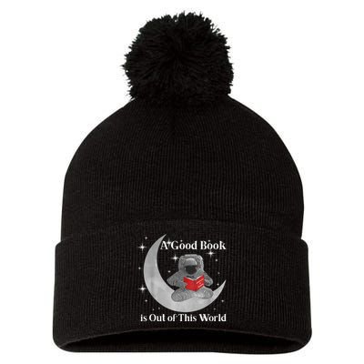 A Good Book Is Out Of This World Astronaut Pom Pom 12in Knit Beanie