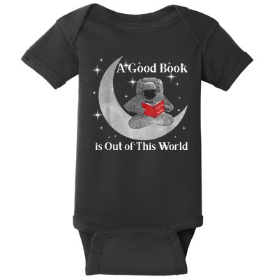 A Good Book Is Out Of This World Astronaut Baby Bodysuit