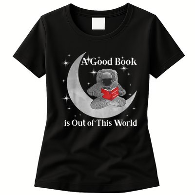 A Good Book Is Out Of This World Astronaut Womens T-Shirt