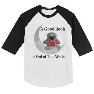 A Good Book Is Out Of This World Astronaut Kids Colorblock Raglan Jersey