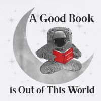 A Good Book Is Out Of This World Astronaut Garment-Dyed Sweatshirt