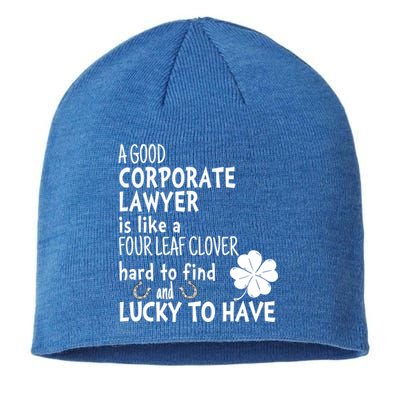 A Good Corporate Lawyer Is Like A 4 Leaf Clover St Patricks Meaningful Gift Sustainable Beanie