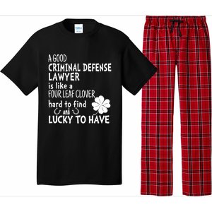 A Good Criminal Lawyer Is Like A 4 Leaf Clover St Patricks Gift Pajama Set