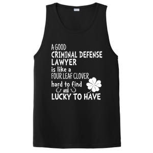 A Good Criminal Lawyer Is Like A 4 Leaf Clover St Patricks Gift PosiCharge Competitor Tank