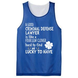 A Good Criminal Lawyer Is Like A 4 Leaf Clover St Patricks Gift Mesh Reversible Basketball Jersey Tank