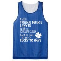 A Good Criminal Lawyer Is Like A 4 Leaf Clover St Patricks Gift Mesh Reversible Basketball Jersey Tank