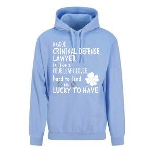 A Good Criminal Lawyer Is Like A 4 Leaf Clover St Patricks Gift Unisex Surf Hoodie