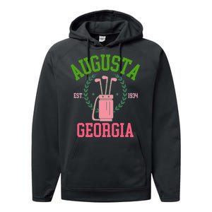 Augusta Georgia Coquette Golf Tournament Performance Fleece Hoodie