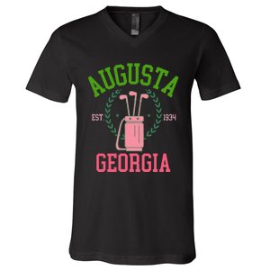 Augusta Georgia Coquette Golf Tournament V-Neck T-Shirt