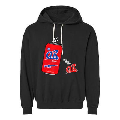 AR15 Gun Cola Parody Soda Garment-Dyed Fleece Hoodie