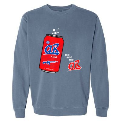 AR15 Gun Cola Parody Soda Garment-Dyed Sweatshirt