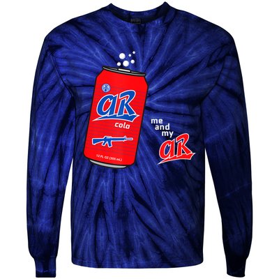 AR15 Gun Cola Parody Soda Tie-Dye Long Sleeve Shirt