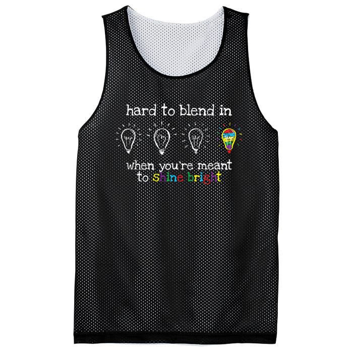 Autistic Gifts  Colorful Autism Awareness Mesh Reversible Basketball Jersey Tank