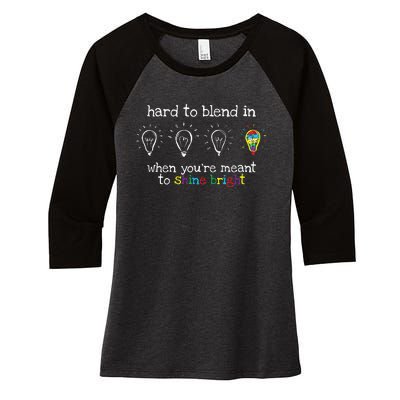 Autistic Gifts  Colorful Autism Awareness Women's Tri-Blend 3/4-Sleeve Raglan Shirt