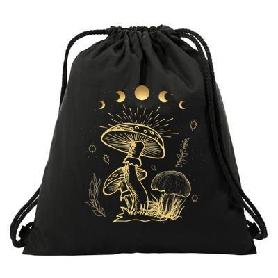 Aesthetic Goblincore Cottagecore Mushroom Spiritual Drawstring Bag
