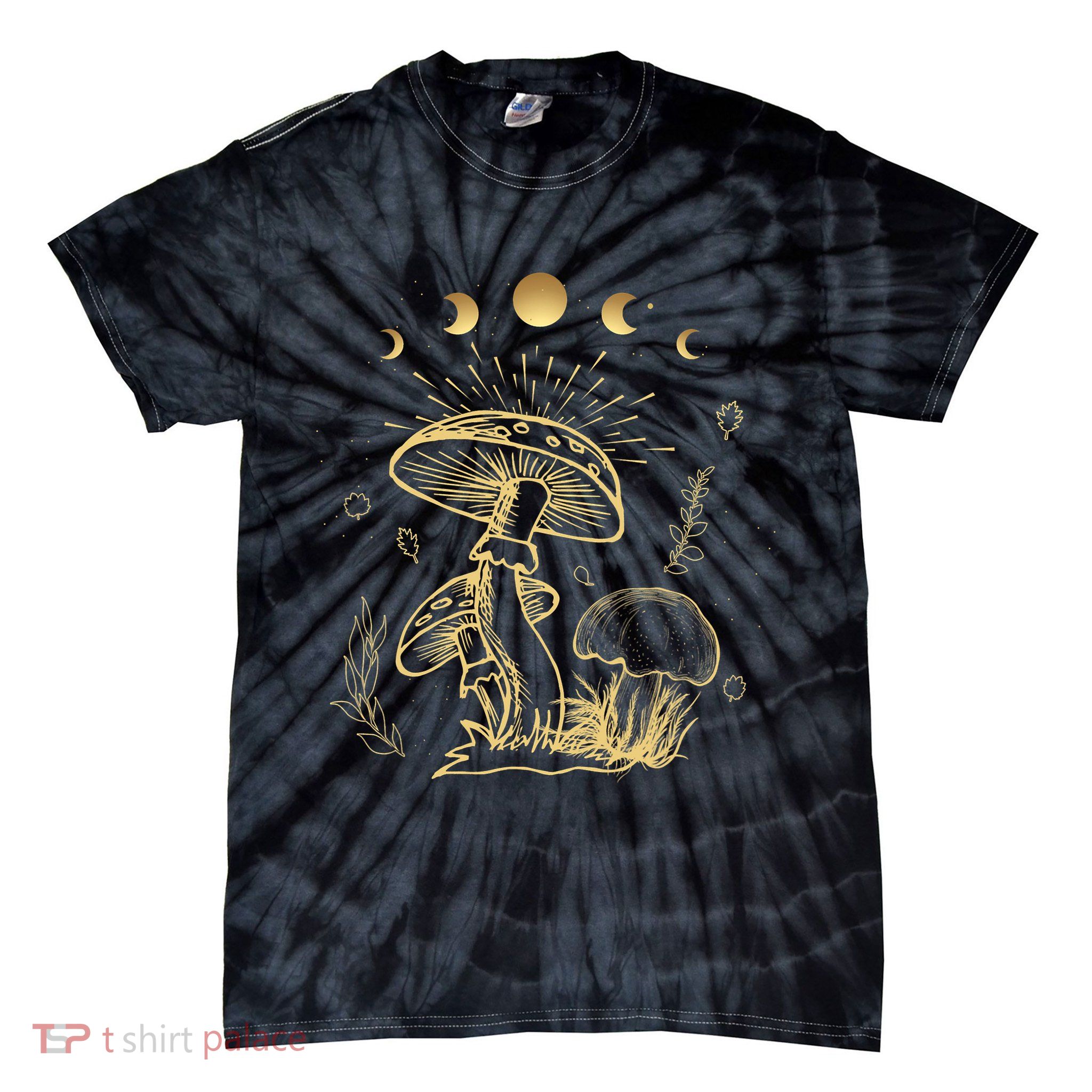 Aesthetic Goblincore Cottagecore Mushroom Spiritual Tie-Dye T-Shirt