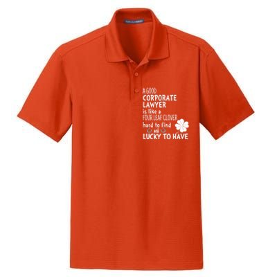 A Good Corporate Lawyer Is Like A 4 Leaf Clover St Patricks Cute Gift Dry Zone Grid Polo