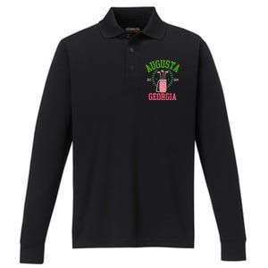 Augusta Georgia Coquette Golf Tournament Bows Social Club Performance Long Sleeve Polo