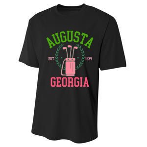 Augusta Georgia Coquette Golf Tournament Bows Social Club Performance Sprint T-Shirt