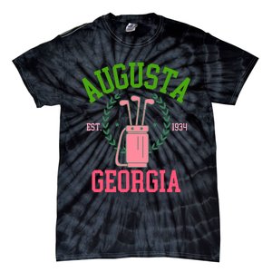 Augusta Georgia Coquette Golf Tournament Bows Social Club Tie-Dye T-Shirt