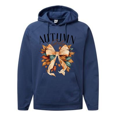 Autumn Girly Coquette Fall Lover Performance Fleece Hoodie