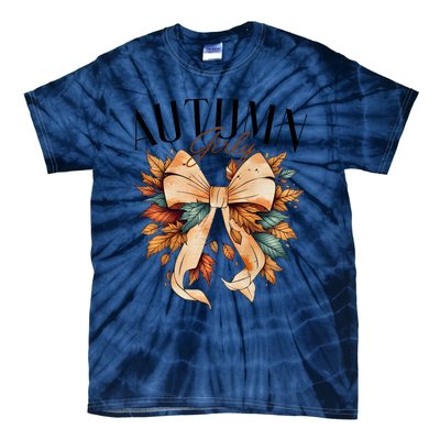 Autumn Girly Coquette Fall Lover Tie-Dye T-Shirt