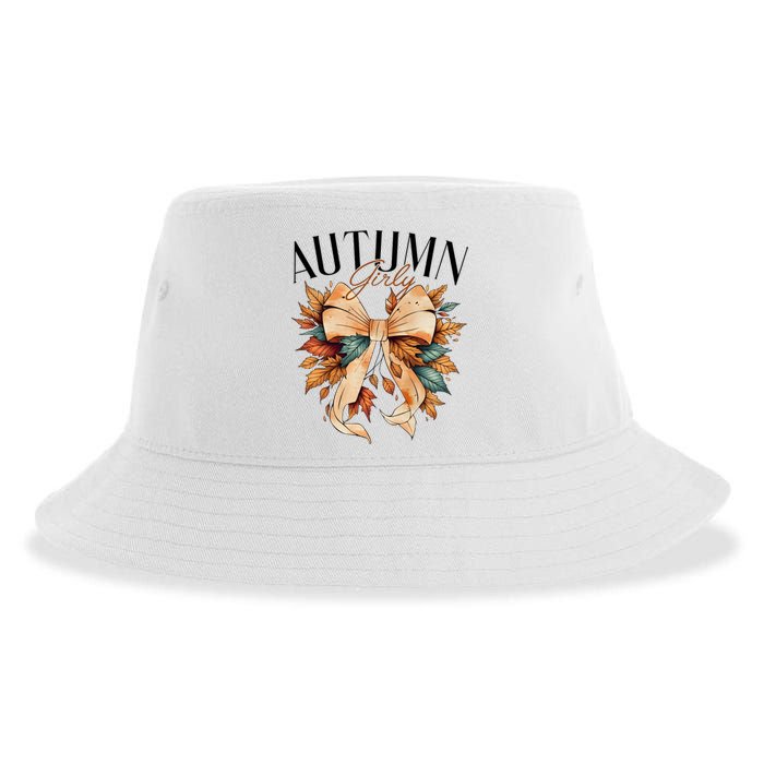 Autumn Girly Coquette Fall Lover Sustainable Bucket Hat