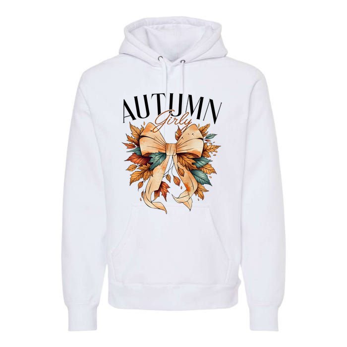 Autumn Girly Coquette Fall Lover Premium Hoodie