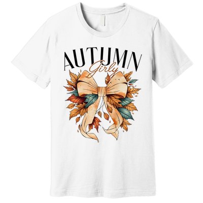 Autumn Girly Coquette Fall Lover Premium T-Shirt