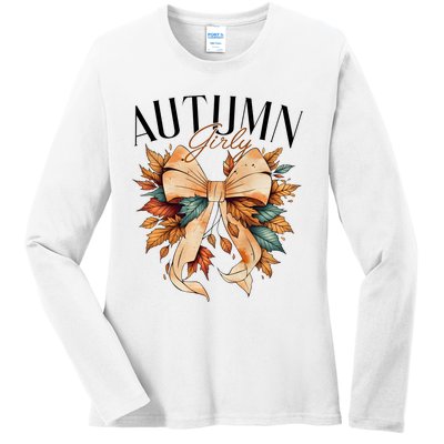 Autumn Girly Coquette Fall Lover Ladies Long Sleeve Shirt