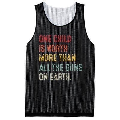 Anti GunOne Childs Is Worth More Than All the Gun on Earth Mesh Reversible Basketball Jersey Tank