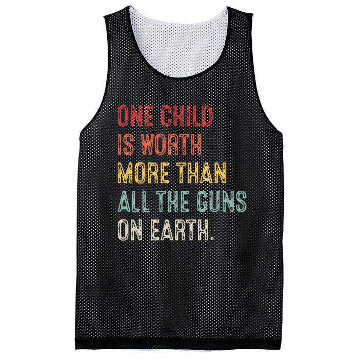 Anti GunOne Childs Is Worth More Than All the Gun on Earth Mesh Reversible Basketball Jersey Tank