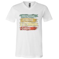 Accountant Gifts Crunching Numbers Is My Cardio Accounting V-Neck T-Shirt