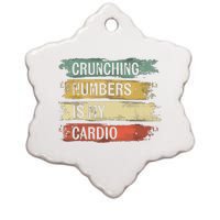 Accountant Gifts Crunching Numbers Is My Cardio Accounting Ceramic Star Ornament